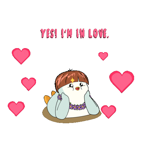 Happy I Love You Sticker by Pudgy Penguins