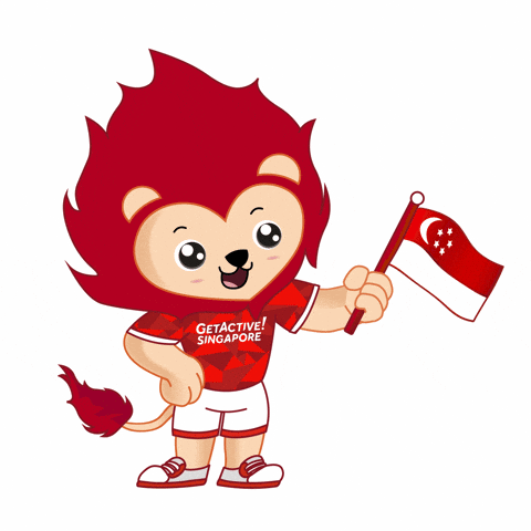 Waving Singapore Flag GIF by Sport Singapore