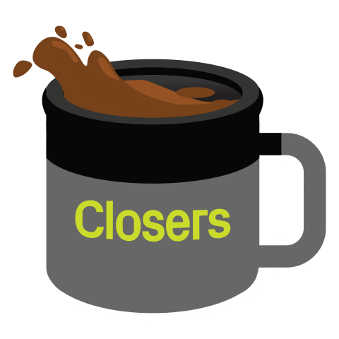 Coffee Closers Sticker by Amobee_Life