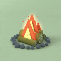 Fire Camping GIF by Cutout Studio