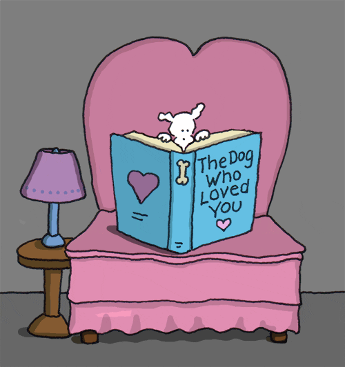 Reading Love GIF by Chippy the Dog