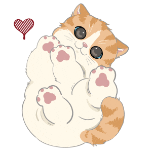 Cat Love Sticker by Kenangan Coffee