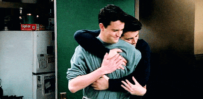 Joey And Chandler Hug GIFs - Get the best GIF on GIPHY