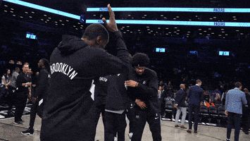 High Five Jarrett Allen GIF by Brooklyn Nets