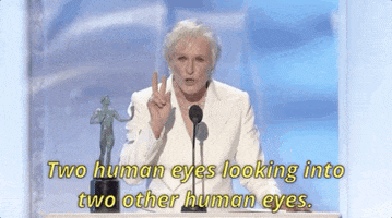 two human eyes looking into two other human eyes GIF by SAG Awards