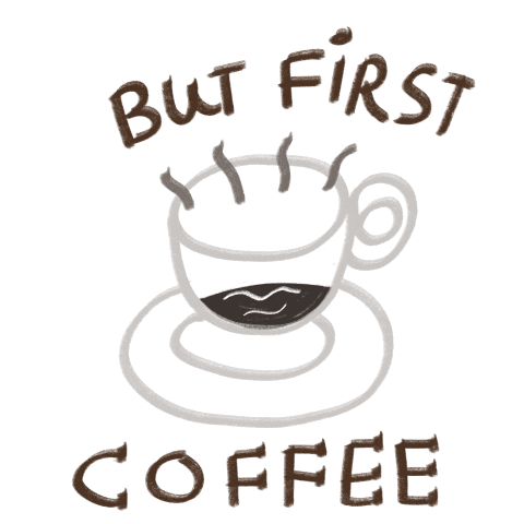 Sleepy But First Coffee GIF