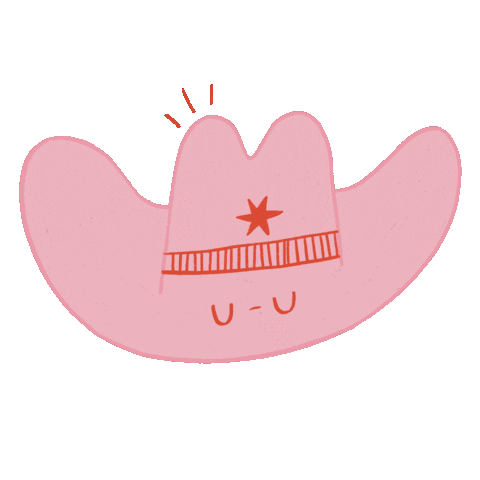 I Wanna Be A Cowboy Pink Sticker by Moesha Kellaway
