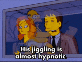 homer simpson his jiggling is almost hypnotic GIF