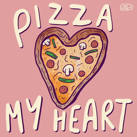 Pizza My Heart Love GIF by Will Bertram