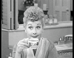 black and white sips tea GIF by TV Land Classic