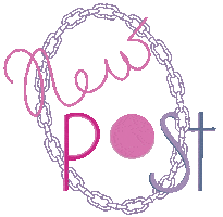 Pink New Post Sticker