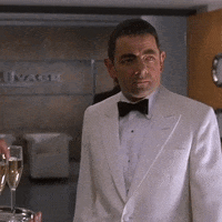 Rowan Atkinson Party GIF by Working Title