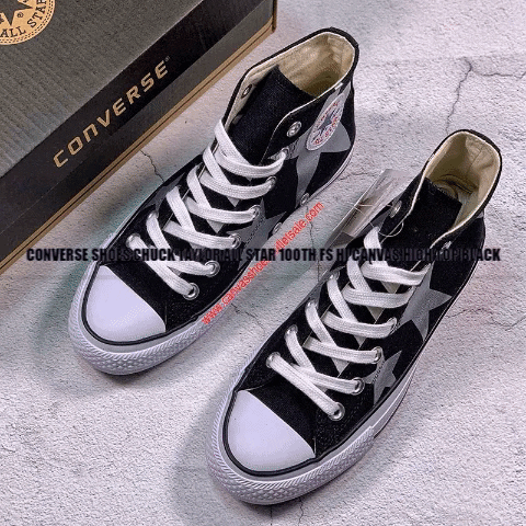 Converse Shoes Chuck Taylor All Star 100Th Fs Hi Canvas High Top Black GIF
