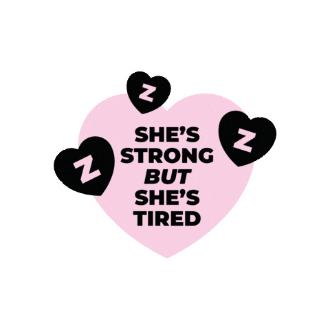 Sleepy Strongwomen Sticker by The Mum Club