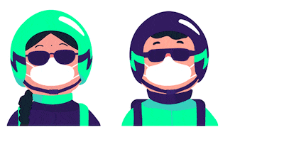 Corona Safety Sticker by DUNZO