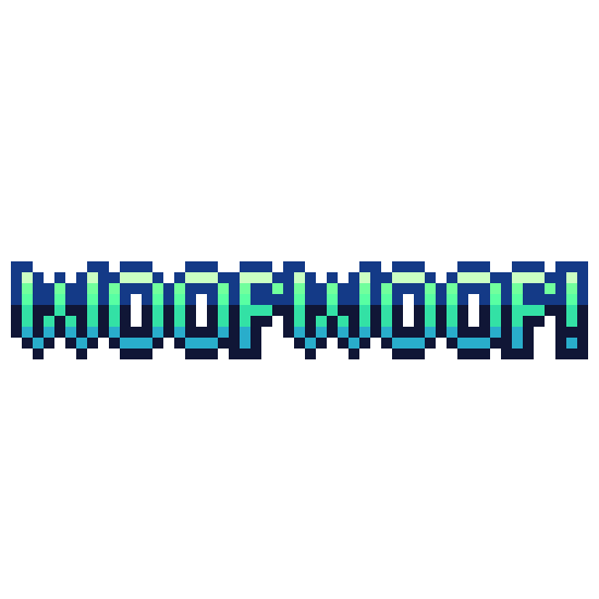 Woof Sticker by Abstract HotDogs