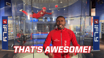Awesome Rock On GIF by iFLY Indoor Skydiving
