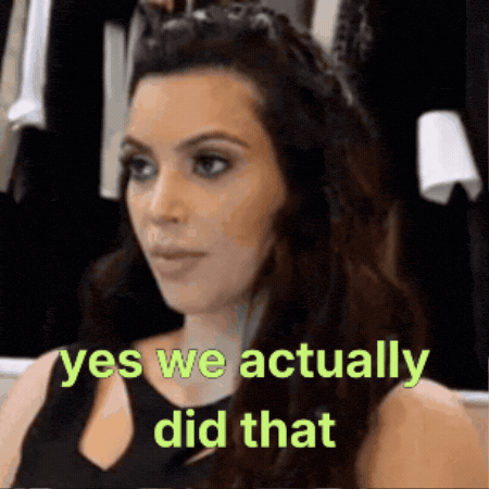 Smirk Kardashian GIF by omhucph