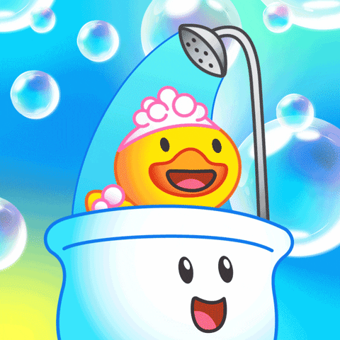 imaginaryones nft duck bubbles bath GIF