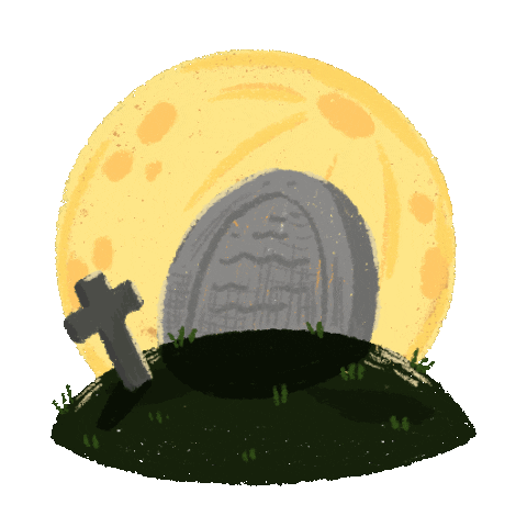 Halloween Moon Sticker