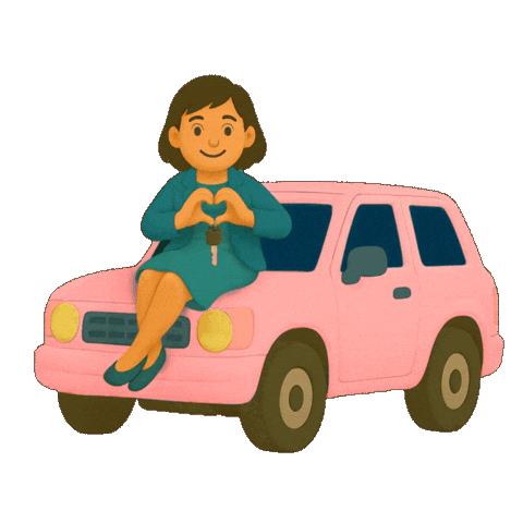 Pink Car Sticker by CARS (Charitable Adult Rides & Services)