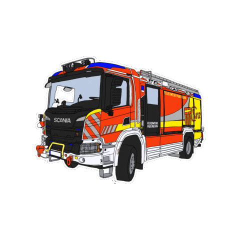 Engine Firefighter Sticker by Feuerwehr Paderborn