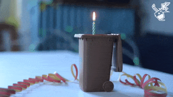 Konradulations birthday lights trash candle GIF