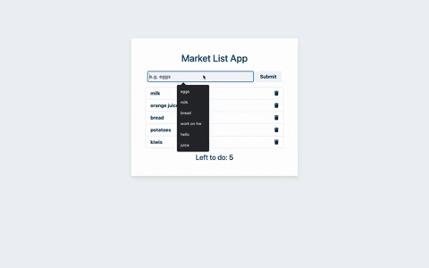 market list app gif