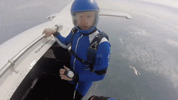 Skydiving Riggs GIF by 103.7 KISS-FM