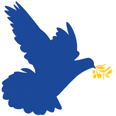 Yellow Blue Peace Sticker