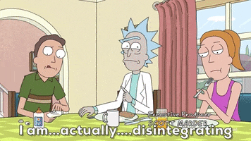Disintegrating Season 4 GIF by Rick and Morty
