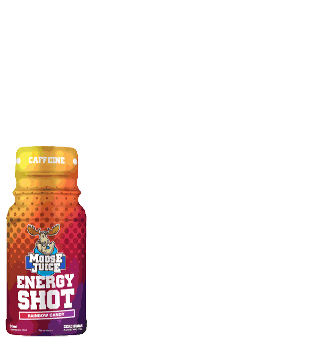 Energy Shot Rainbow Sticker by MuscleMooseHQ for iOS & Android GIPHY