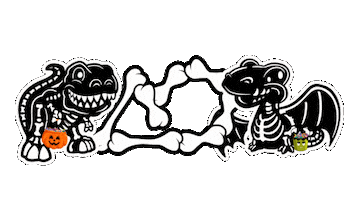 T-Rex Halloween Sticker by Autumn Oaks