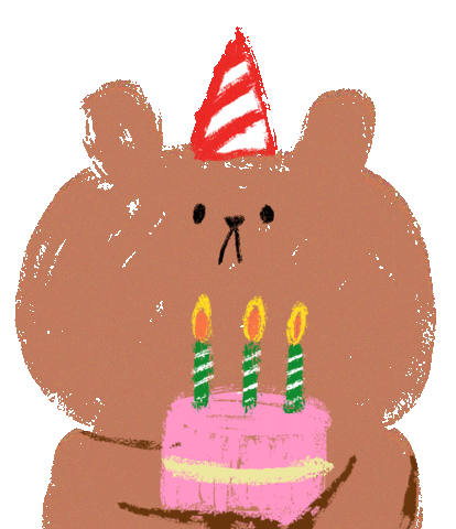Happy Birthday Party Sticker by Bearly Getting By