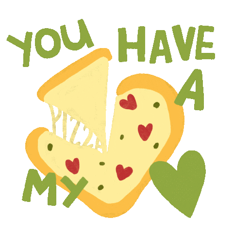 Pizza My Heart Love Sticker