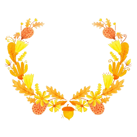 Fall Orange Sticker
