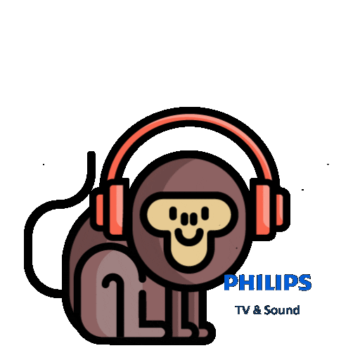 Monkey Headphones Sticker by Philips TV & Sound