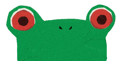 Blinking Frog Eyes Sticker by Small Mouth Sounds