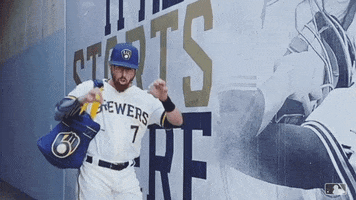Eric Sogard Sport GIF by Milwaukee Brewers