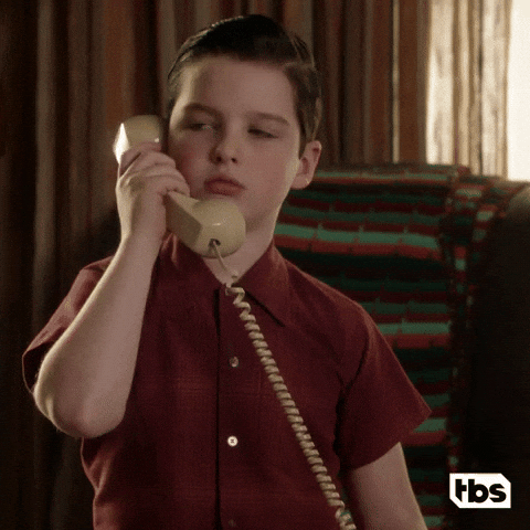 Calling Sheldon Cooper GIF by TBS Network