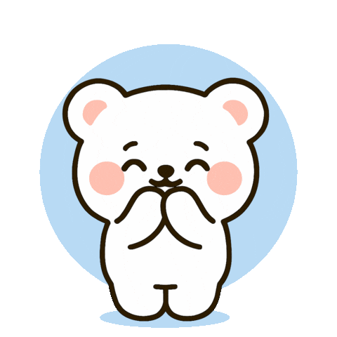 Hihi Cute Bear Sticker by gomshop