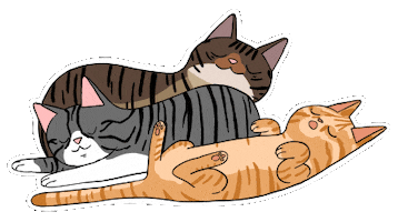Tired Cat Sticker by ester rossi