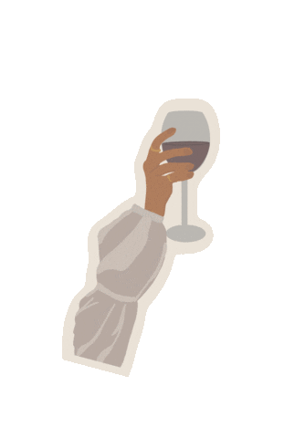 Cheers Wine Sticker by Creative Co