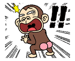 Monkey Funnymonkey Sticker by David V Golden