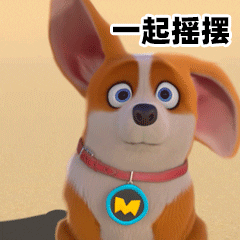 mocoaifay animation dog cartoon corgi GIF