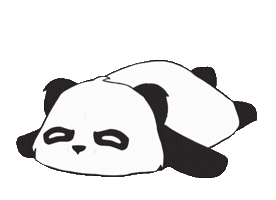 Tired Panda Bear Sticker