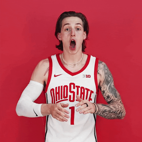 Surprised College Basketball GIF by Ohio State Athletics