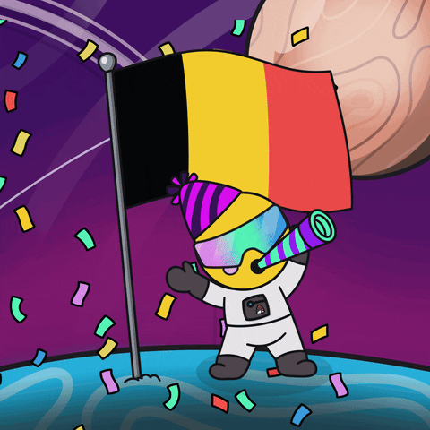 Belgium Flag Love GIF by Space Riders
