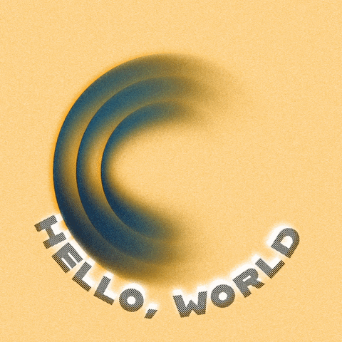 Hello World 3D GIF