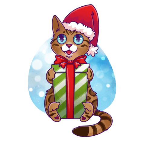 Christmas Cat Sticker for iOS & Android | GIPHY